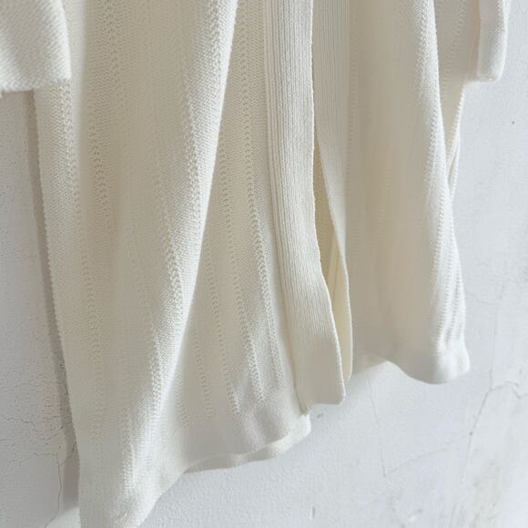 Coatigan Long Cardigan Jacket Cream Knit Minimalist Textured Scandi Womens S - Picture 5 of 9